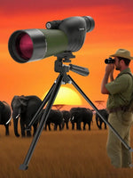 25-75X60 Bird Watching Telescope for Outdoor Photography with Storage Bag Photo Clip Tripod Included