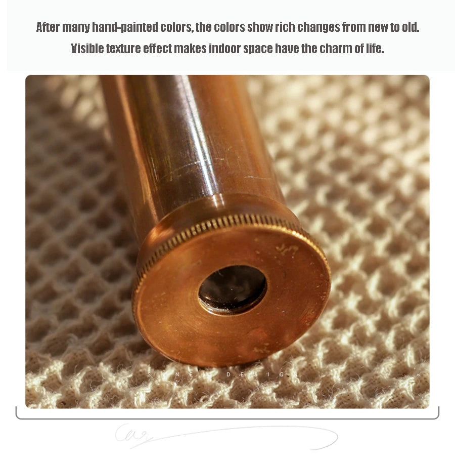 Retro Brass Monocular Telescope Study Desktop Ornaments Home Decoration Model Room Shooting Window Display Handmade Telescope