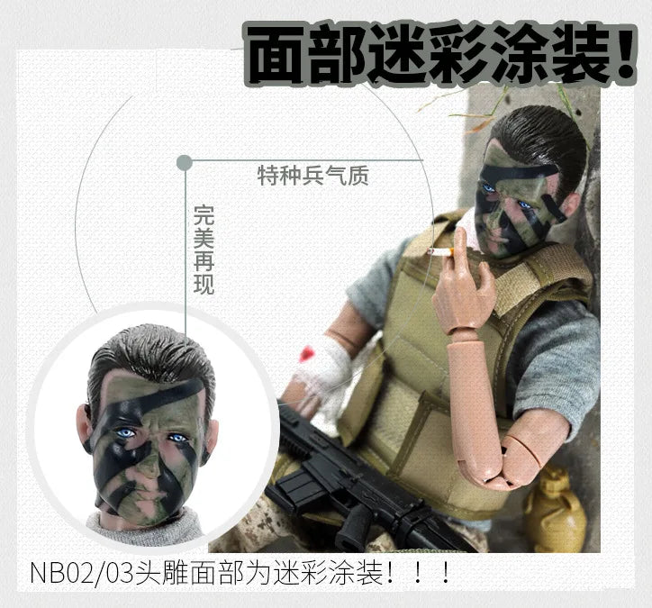 1/6 Action Figure Military Army 30cm Combat Swat Police Soldier With Gun Forces Model Toys