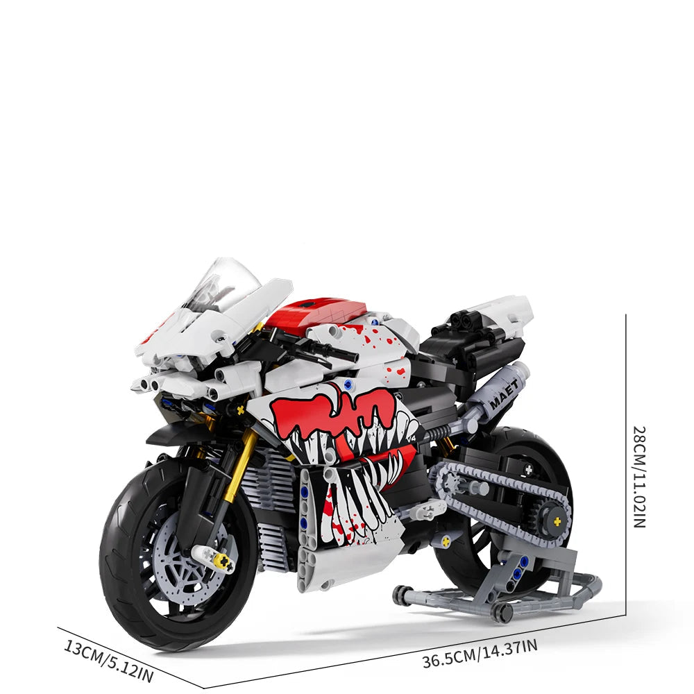 Technical Racing Motorbike Building Kit – DIY Superbike Model | Premium Assembled Construction Set