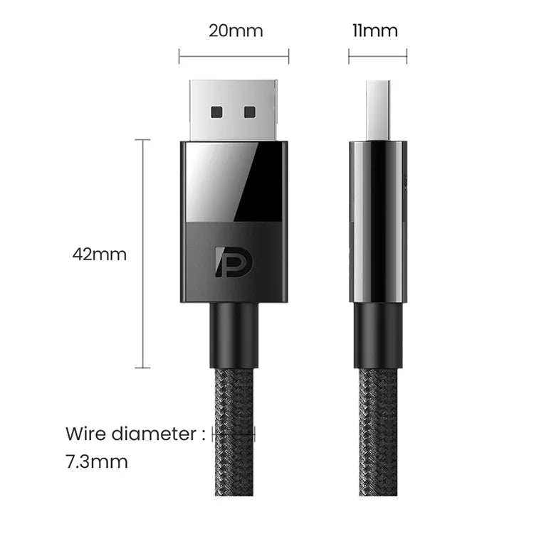 UGREEN DisplayPort Cable 8K DP 1.4 Adapter 2K165Hz 32.4Gbps Cable for PUBG Gaming Play for PC Computer Monitor Projector