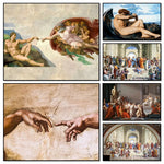 The Creation of Adam By Michelangelo Fallen Angel Posters Canvas Painting And Prints Wall Art HD Pictures Living Room Home Decor