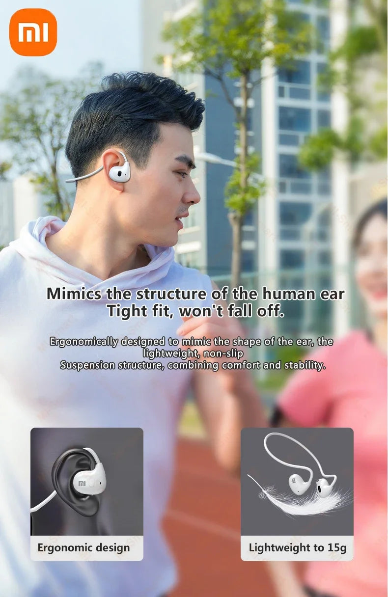 Xiaomi Wireless Bluetooth 5.3 Headphones Bone Conduction Waterproof Headset Stereo Over-Ear Sports Earphones Earbuds with Mic