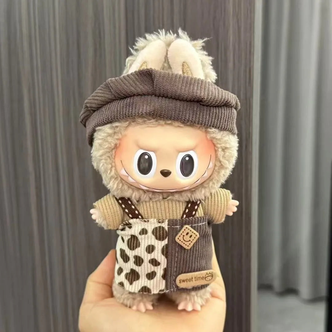 17cm Labubu V2 V1 Trendy Clothes Outfit Accessories Idol Doll Clothing for Kid Gift Labubu Ropa