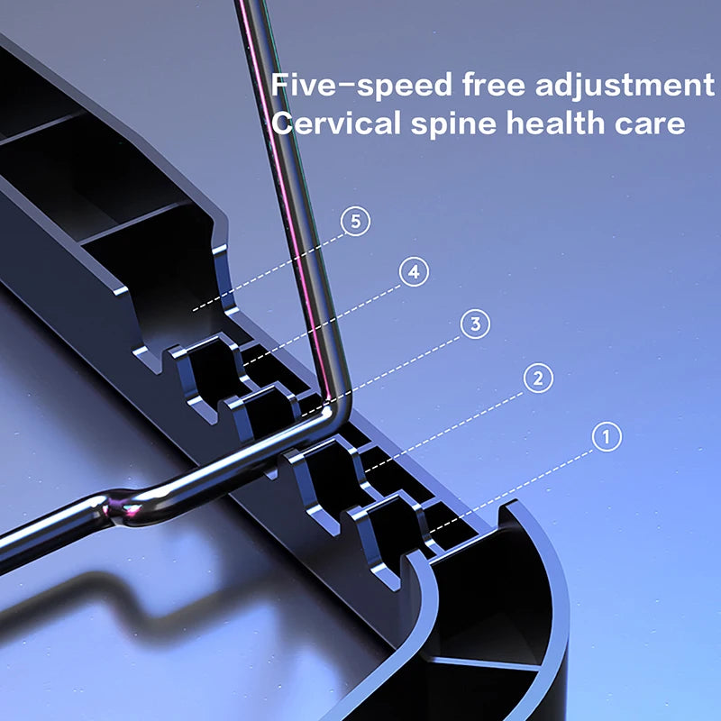 Laptop Cooling Stand for 17 Inch Notebook with 5 Height and 6 Wind Speed Adjustments, 4 Fans, LCD Display, and 2 USB Ports