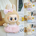 For 17cm Labubu V2 V1 Purple Dress Doll Clothes Outfit Accessories Idol Doll Clothing for Kid Gift Labubu Ropa