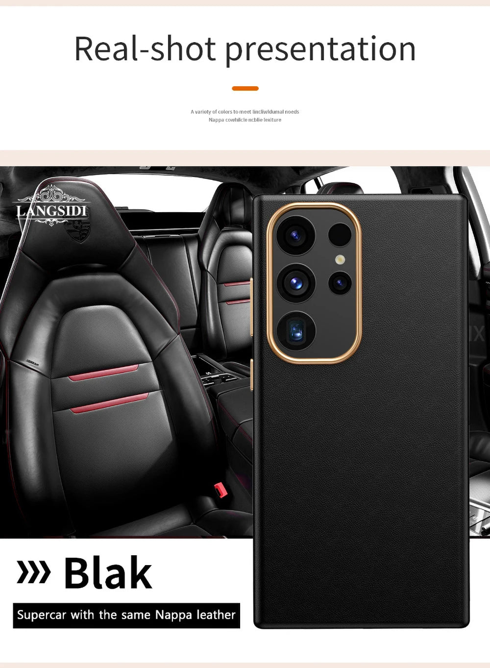 LANGSIDI Luxury Nappa Leather Magnetic Phone Case for Samsung s24 ultra Galaxy s23 ultra s24 plus for Magsafe fundas Back Cover