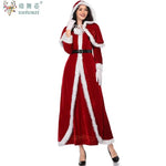 Christmas Costume Deluxe Suit Adult Women Cosplay Costume Santa Claus Funny Xmas Outfit New Year Party Fancy Clothing Premium