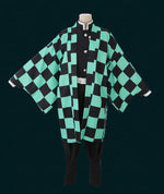 Anime Demon Slayer Kamado Tanjirou Cosplay Costume Kimetsu No Yaiba Cartoon Costume Sutis Wigs Halloween For Kids Adult CosParty