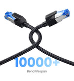 UGREEN CAT8 Ethernet Cable 40Gbps 2000MHz CAT 8 Networking Cotton Braided Internet Lan Cord for PC Laptop PS5 4 RJ45 Cable