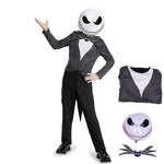 Anime Jack Skellington Costume Boys The Nightmare Before Jack Skellington Cosplay  Bodysuit Suit Halloween Clothes