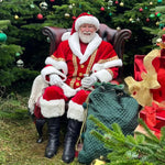 Newest Deluxe Velvet Santa Claus Costume Professional Santa Costume Christmas Clause Suits Adult Festival Outfit with Hat