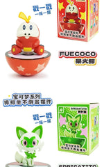Original Pokemon Anime Figures Pikachu Gengar Sprigatito Sylveon Quaxly Fuecoco Tumbler Toys PVC Model Kawaii Collect Kid Dolls