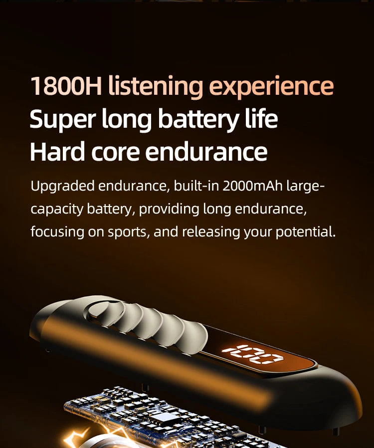 BT8 Wireless Bluetooth Earphones Headphones Outdoor Sports Headset 5.3 With Charging Bin Display Touch Control Earbuds for Muisc