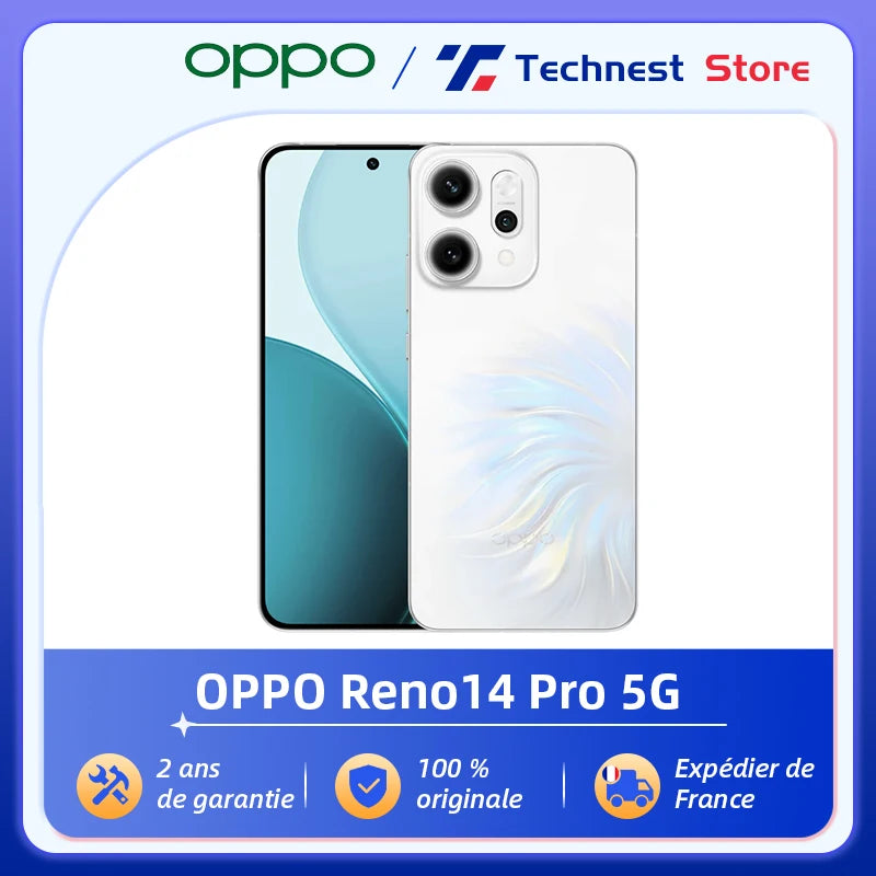 Global Version OPPO Reno14 Pro 5G Smartphone MTK Dimensity 8450 6200mAh Battery 6.83-inch 120Hz AMOLED Display 50MP Main Camera