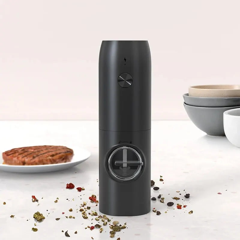 Rechargeable USB Electric Automatic Salt and Pepper Grinder Set Gravity Spice Mill Adjustable Spices Grinder Kitchen Tools