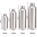 Stainless Steel Water Bottle 1 Liter Free Shipping Items, Drink Bottle for Sport Travel Cups,  500 750 1000ml Water Bottles