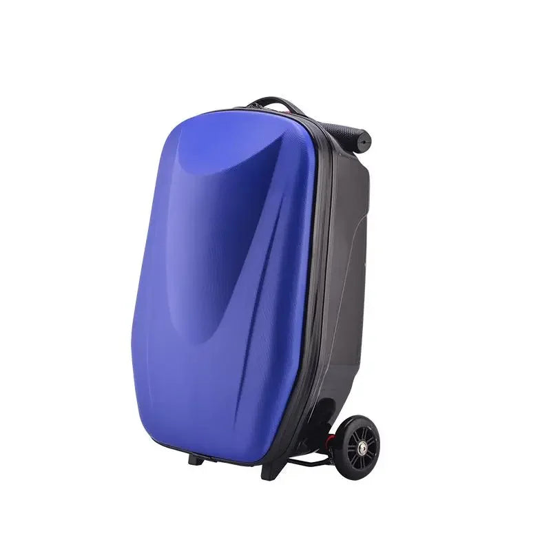 20 Inch Scooter Luggage Carry On Rolling Suitcase With Wheels Travel Trolley Bag Easy To Maneuver And Stylish
