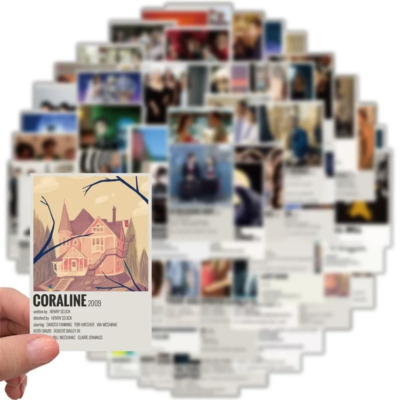 10/30/64PCS Movie Poster Sticker Aesthetic Children's DIY PVC Decoration Scrapbooking Stationery School Supplies for Kids