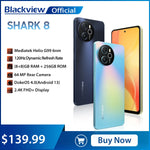 Blackview SHARK 8 Smartphone Android13 G99 Mobile Phone 6.78'' 120Hz 2.4K Display 16 (8+8) GB RAM 256GB ROM 64MP Cameras Phones
