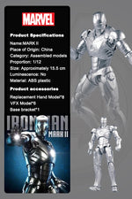 Fondjoy Marvel Iron Man MK1 Assemble Toy ABS Material First Generation Iron Man 1/12 Action Figures Toy Birthday Gifts for Boys