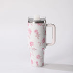 1000ML Large Capacity Water Bottle Various Styles Pink White Vacuum Cup Stainless Steel Juice Milk Tea Car Mugs Gifts