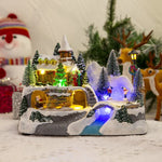 pendantChristmas Snow House Village LED Light Luminous Ornament Figurine Christmas Decorations Crafts Xmas Decor