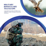 Binoculars 10x50 Marine Military Telescope Adults Waterproof With Rangefinder Compass BAK4 Prism HD Bird Watching For Hunting