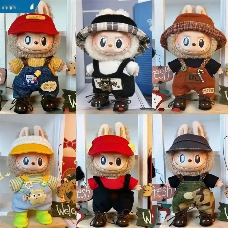 Mini Doll'S Clothes Outfit Accessories For 15-17cm Labubu Idol V1 V2 Stylish Outfit Clothes Sports Leisure Suit Clothing Gift