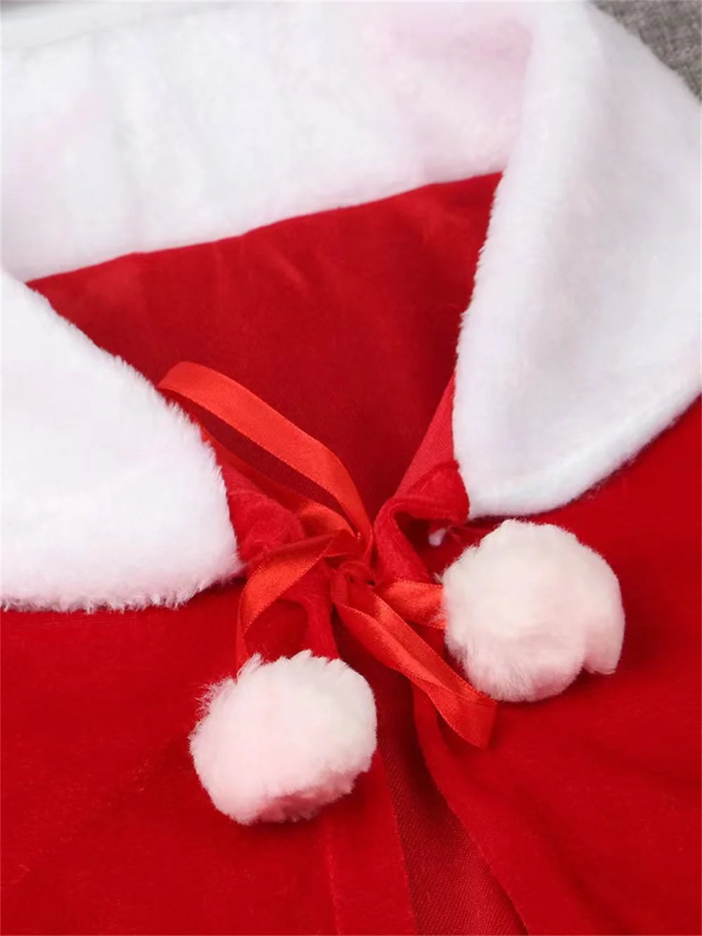 Christmas Shawl Performance Clothing Santa Claus Christmas Cloak Children's and Adults Christmas Cloak Velvet Christmas Costume