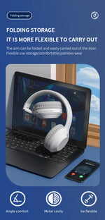 Xiaomi 5W Wireless Headphones Bluetooth 5.3 Earphones Foldable Earbuds 40mm Driver Game Music Over Ear Stereo Headset With Mic