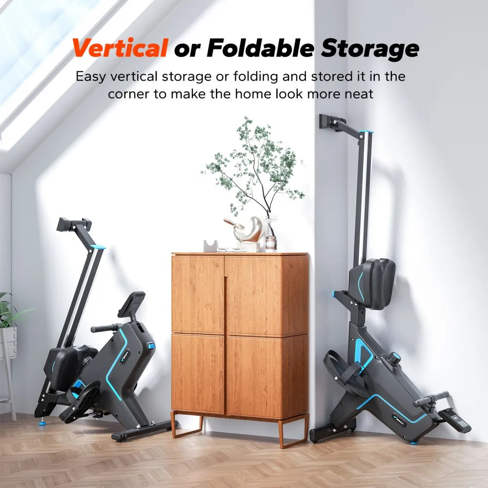 MERACH R05 Magnetic Rowing Machine, Foldable, 16 Resistance Levels, 350lbs Weight Capacity, Bluetooth & App