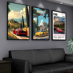 Luxury Classic Retro Red Super Sports Car F40 Art High-quality Printed Posters Homeliving room Wall Art Garage Room Decor