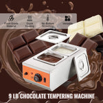 SucceBuy 2 3 Tanks Electric Chocolate Tempering Machine Chocolate cascade Melting Pot for Kitchen home appliance