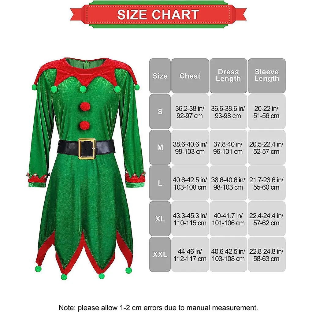 Santa Claus Costume Deluxe Christmas Outfit For Girls Santas Claus Costume Christmas Deluxe Outfit green M