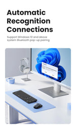 UGREEN Keyboard Wireless Bluetooth & 2.4GHz Russian/Korean/English Keycaps for Laptop MacBook iPad PC Tablet Bluetooth Keyboard