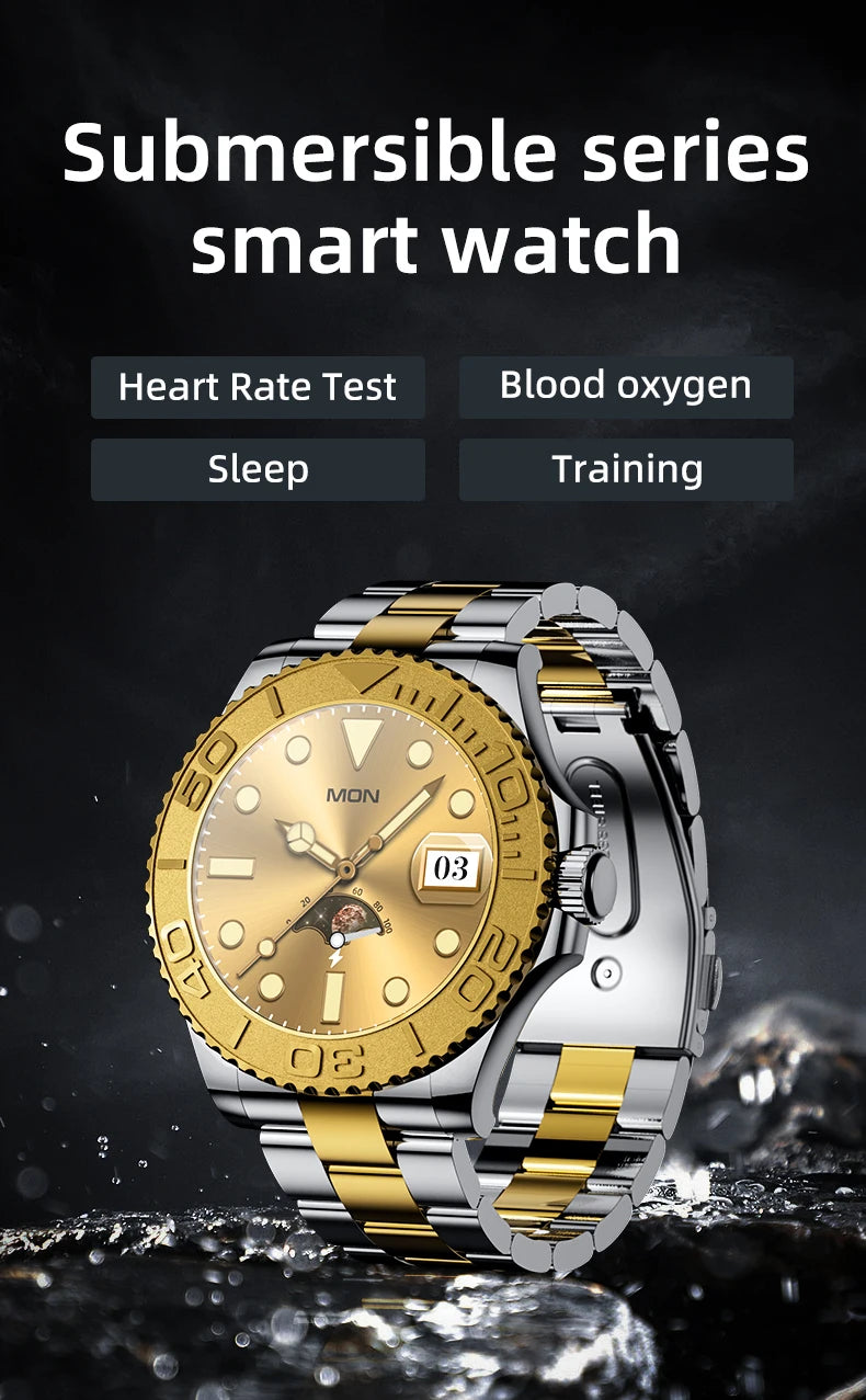 Aiweile AW46 Smartwatch Smart Watch Man 1.32 Inch HD AMOLED Screen Sports Modes Bluetooth Call for Android Yacht Range Master