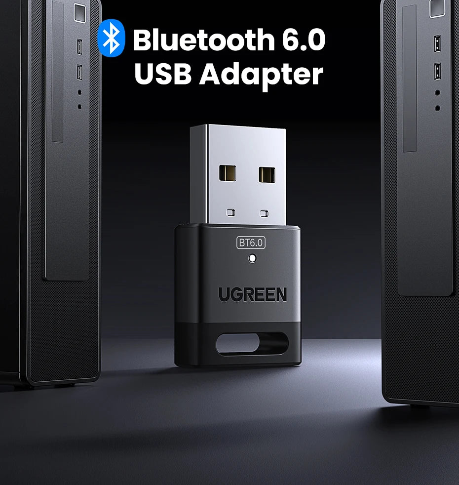 UGREEN USB Bluetooth Adapter, Bluetooth 6.0 Dongle for PC Windows 11/10/8.1, Bluetooth Receiver & Transmitter for Keyboard/Mouse
