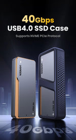 UGREEN 40Gbps NVMe SSD Case SSD Enclosure M.2 to USB4.0 Adapter for M.2 NVME PCIE Built-in Cooling Vest Aluminum Case