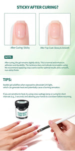 Nailpop Professional Builder Gel UV Hard Gel for Nail Strengthen Quick Building Long Lasting Soak Off Extension Gel 30/100g