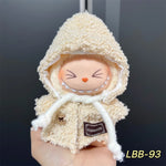 Cute Mini Plush Doll Clothes for 17cm Labubu Many Kinds of Overalls Clothes Accessories