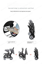 EU STOCK Twin strollers Double kids two seats strollers foldable carriage wholesale baby stroller Front and rear seats