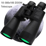 10-380x100 Powerful Binoculars Long Range Telescope Zoom HD BAK4 High Magnification Professional Monocular for Hunting Tourism