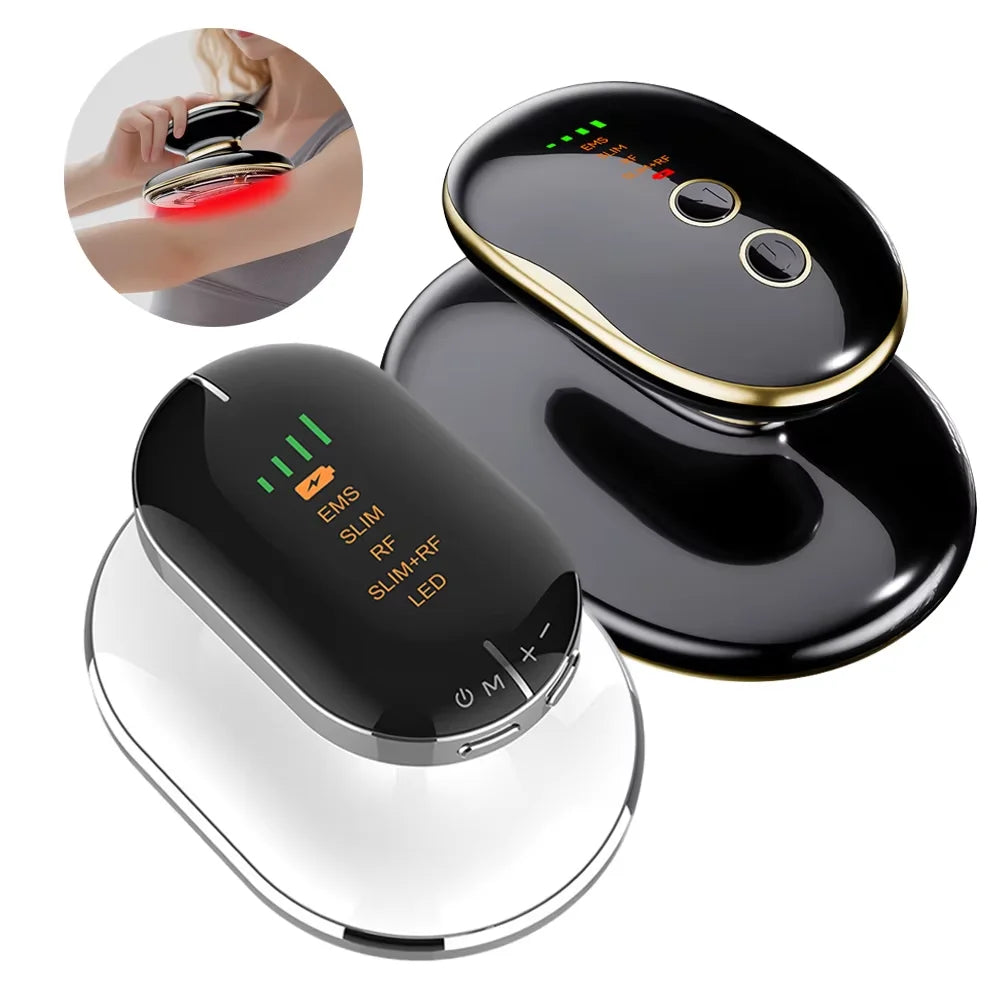 Radio Frequency Body Slimming Machine Fat Burner Slim Shaping Device LED Light Cellulite Massager Black White