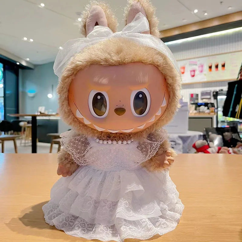2025 New 38cm Labubu Hot Only Selling Clothes Labubu Mokoko Idol Doll Fashion Design Dress Coat Set Accessories Gift