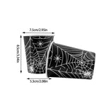 Halloween Party Spider Web Disposable Tableware Set Black Paper Plates Cups Napkin Halloween Birthday Party Decoration Supplies