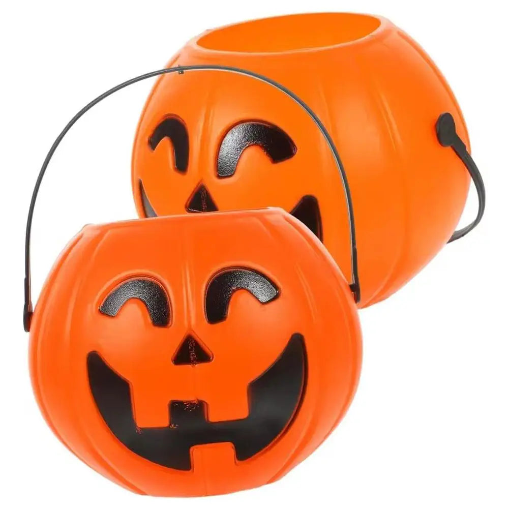 Halloween Pumpkin Bucket  Portable Candy Basket Halloween Ghost Festival Bar Home Decor Sugar Filling Jar Halloween Party Gift