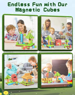 100pcs Magnetic Blocks Toy Build Magnet Set For Boys Girls Stem Montessori Sensory Cubes For Toddlers Gift