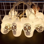 1.5M 10LED Halloween LED Light String Horror Eyeballs Pumpkin Spider Bat Skull Lamp Trick Or Treat Happy Halloween Party Decor