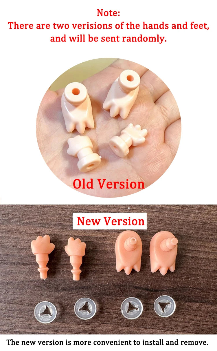 Labubu Doll Parts DIY Kit PVC Face Changing Accessories Hands Feet Replacement Supplies for DIY Doll Makers Collectors